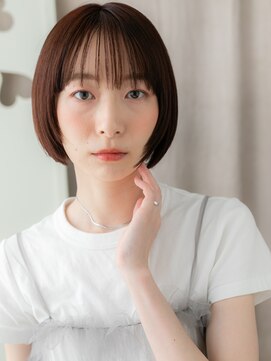 カバーヘア イヴ 戸頭店(COVER HAIR EVE) 似合わせカット切りっぱなし小顔丸みショートボブY戸頭20代30代