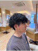 波巻きパーマ