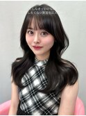 ブラウン/韓国ヘア/渋谷/レイヤー/顔まわり