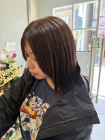 ハイレート ウニクス川越店(Hairate)&nbsp;[Ikeda]オレンジブラウン×レイヤーカット