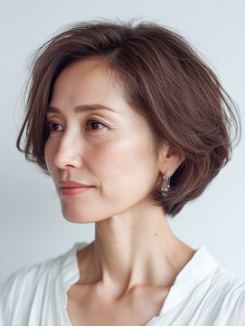 クラゲヘアー/小顔/ココアベージュ/オリーブグレー/川西