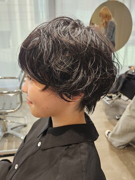 パーマショートパーマボブパーマショートボブパーマ丸みマッシュ