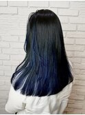 #ブルーブラック #インナーカラー #ディープブルー
