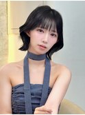 くびれヘア/顔周り/韓国/ボブ/レイヤーカット/前髪/カラー/池袋