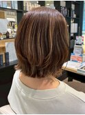 三鷹白髪ぼかしハイライトショートボブウルフショートカット韓国