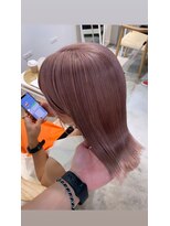  fit stand 千葉/ショートボブ/カット/パーマ/ダブルカラー/トリートメント/縮毛矯正&nbsp;イメチェン/ピンクベージュ/アンブレラカラー[千葉]