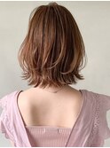 前髪ピンクベージュ愛され20代30代40代◎モテ髪#214g0409
