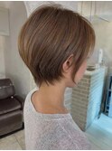 似合わせカット/くびれショート/グレージュカラー