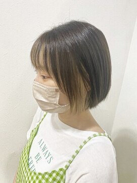 カットウェルズ粟殿店(Cut Well's smile&peace) ダークパープル/ナチュラルショート/夏のヘアアレンジ/桜井/粟殿