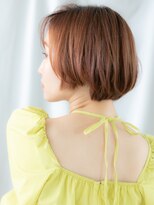 ドクターズサロン LAB 小山店 髪質改善アプリコットオレンジ斜めバングショートu小山20代30代