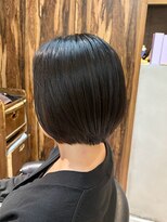 ヘアリゾート粋 トゥジュ 池袋東口店(tujuh)&nbsp;ショートストレートボブ/ダークブラウン