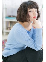 ヘアアンドビューティー ミック(Hair & Beauty miq) 斜めバングのスイングカールボブb