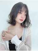 暗髪ふんわり外ハネボブ