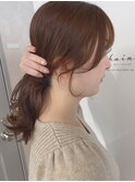ミディアム 韓国ヘア シースルーバング 【博多】