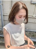 大人かわいい20代30代40代小顔ショコラベージュ１Zina船橋