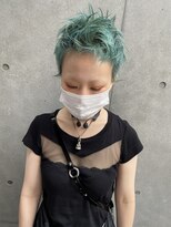 エッセンス(THE ESSENCE)&nbsp;pail green切りっぱなしボブエアリーロング美髪ピンクブラウン