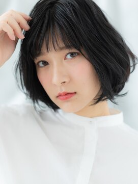 ドクターズ サロン ラブ(Dr's Salon LAB) 髪質改善ウェットアッシュブラックミニボブe古河20代30代40代