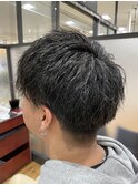 ツーブロック刈り上げ×ツイストスパイラル