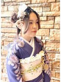 二十歳の集い　羊ヘア　和服スタイル前髪なし