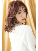 カバーヘア ブリス 川口(COVER HAIR bliss)&nbsp;□ベビーピンクブラウン波巻きウェーブ406★川口20代30代40代