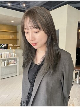 ヘアー アイス ルーチェ(HAIR ICI LUCE) オリーブグレージュ ブリーチなしカラー 大人可愛い /林