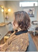 巻髪風パーマ