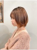 フェイスレイヤー伸ばしかけボブ