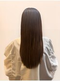 おへそロング編み込み