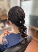 結婚式お呼ばれ☆ローポニーアレンジ