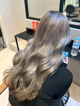 ダブル(W) 髪質改善/カラーエステ/ストレート/ロング/ハイトーン