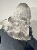 14536ブリーチ＆ダブルカラーシルバーアッシュワンホンヘア