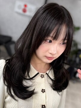 ハーシーバイアポロ 相模大野(HERSHE by apollo) xカット//ホワイトグレージュ/レイヤーカット/チェリーブラウン