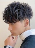 銀座ソフトツイストスパイラルパーマ縦落ちパーマメンズマッシュ