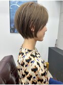 別府ショートボブ顔まわりレイヤーカット髪質改善カラー30代