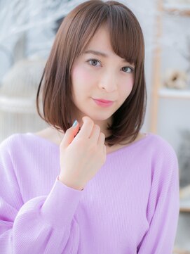 モッズヘア 越谷(mod's hair) 大人可愛いシースルー前髪切りっぱなしボブh4越谷20代30代40代