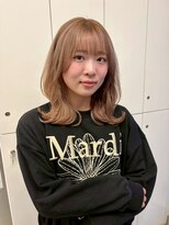ユイマァル 岡山店(YUIMARL)&nbsp;くびれヘア20代30代柔らかミルクティーベージュハッシュカット