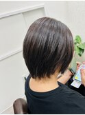 スタイリングはサッとアイロンを通すだけ。朝の時短に！