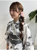 【大宮】夏祭り浴衣編み下ろしヘアアレンジ