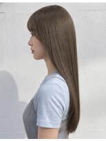 ルノヘアー(Lunohair)&nbsp;髪質改善ミルクティーベージュ×韓国風小顔カット×秋カラー