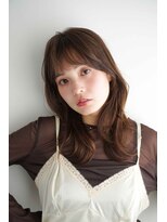 シェル 国分寺(shell)&nbsp;くびレイヤーエモージュ前髪モテベージュレイヤーミディ/国分寺