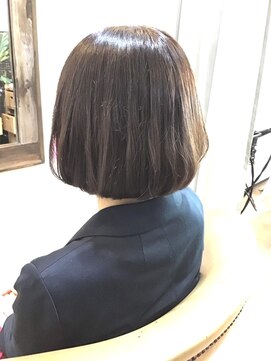 ヘアースペースシャルム (HAIR SPACE Charme) ふんわりワンレンボブ×グレージュ♪