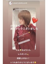 アフィーロ(ACHFILO)&nbsp;岡田奈々様ハンサムショート艶感ストレート　透明感ベージュ