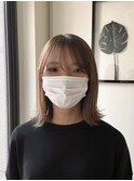 外ハネボブ×ミルクティベージュ