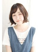 外ハネふんわりボブ