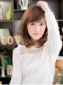 大人ガーリー斜めバングストカールくびれヘアc5志木20代30代40代