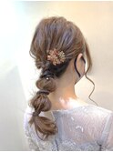 ◎結婚式お呼ばれヘア★玉ねぎ編み下ろしアレンジ【春日部】◎