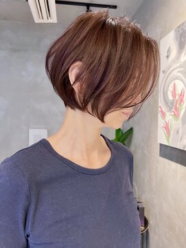 ブルックス ハイライト 大人ボブ レイヤーボブ アッシュベージュ ショート