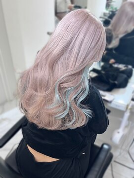 ランテルディ 渋谷(LANTERDIT) インナーカラー　ケアブリーチ　ハイトーン　シルバーカラー