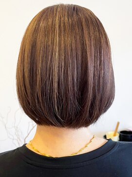 レポヘアー(Repos hair) 20代30代40代ナチュラルハイライトアッシュベージュ立体感ボブ