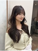 髪質改善*ぱっつん前髪グレージュロング*美髪【Zina天王寺】